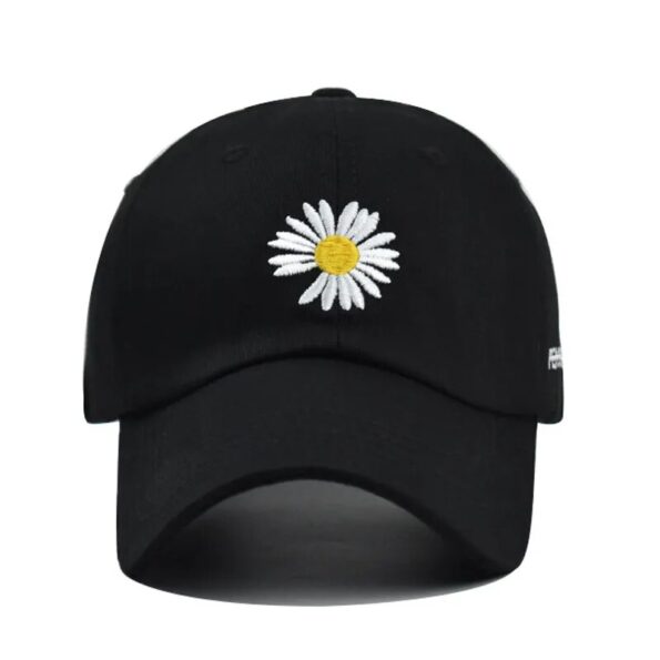 Fashion Baseball Cap for Women Men's Little Daisy Embroidery Hat Cotton Soft Top Caps Casual Snapback Hats Quan Zhilong GD Same - Image 2