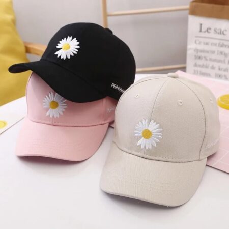Fashion Baseball Cap for Women Men's Little Daisy Embroidery Hat Cotton Soft Top Caps Casual Snapback Hats Quan Zhilong GD Same